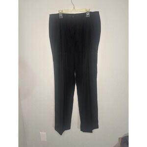 Tailored Black Dress Pants Pleated Front Career Wear Trousers‎ Size 10
